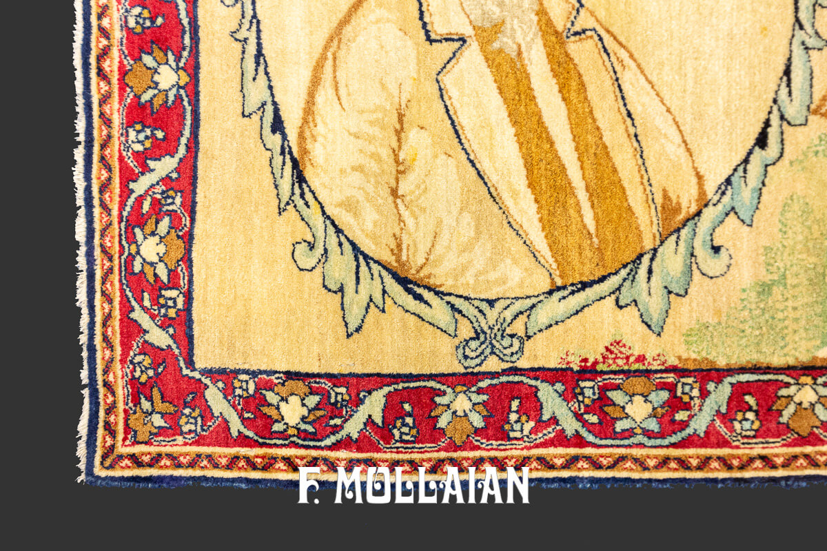 Tapis Kerman Ravar Pictural Forme spéciale n°:705944